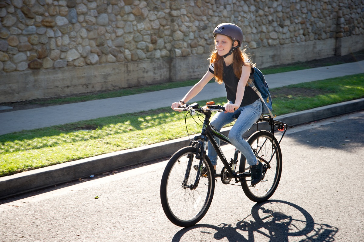 girl biking