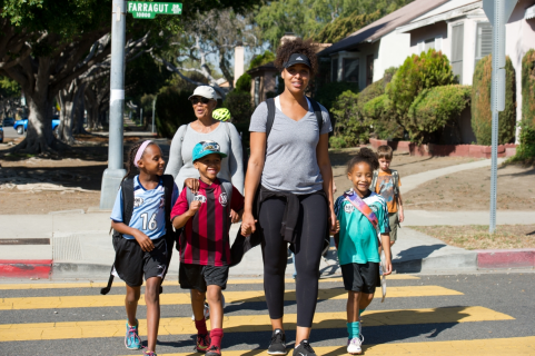 crossing street